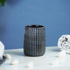 Black and Blue Brushed Ceramic Bathroom Set of 4