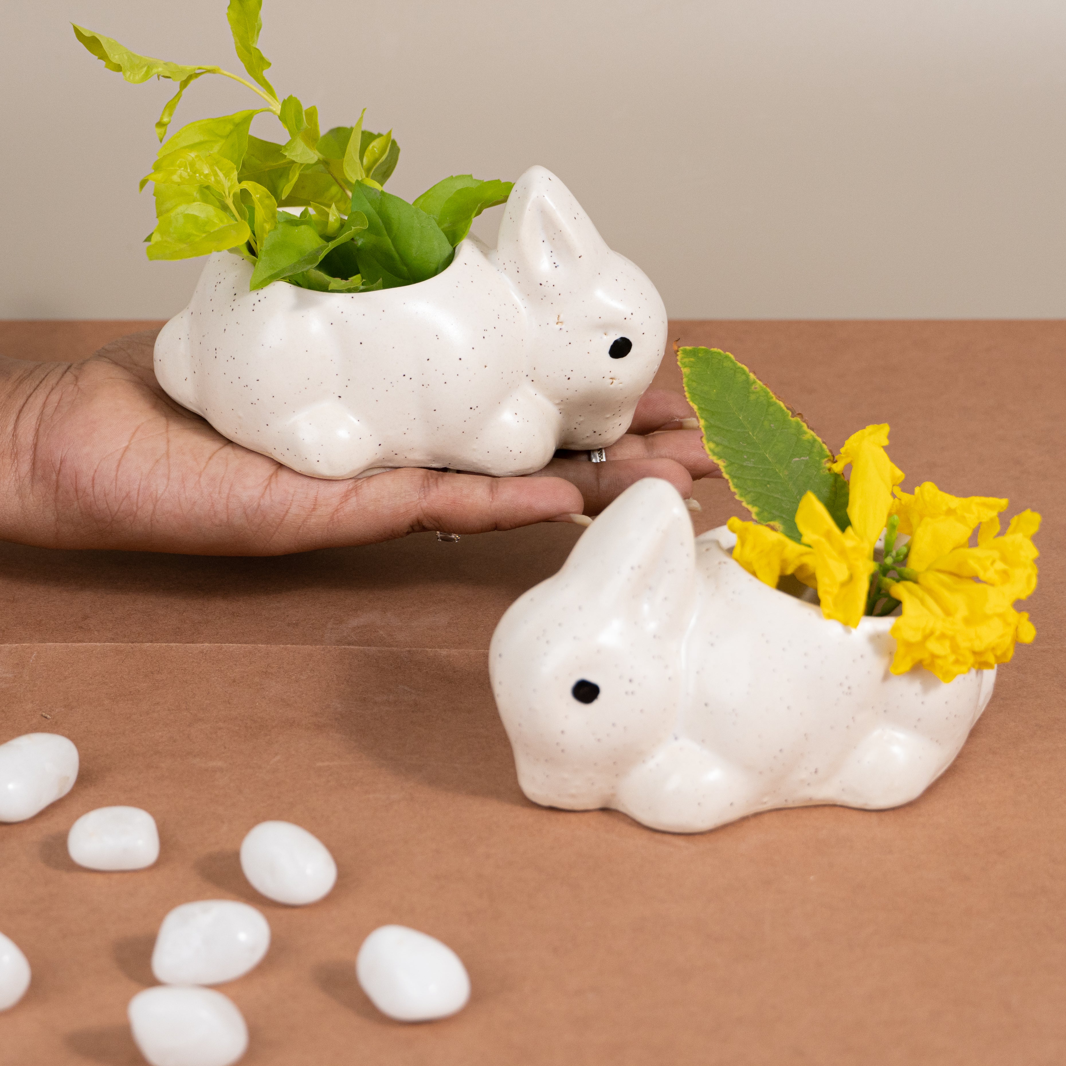 Mini Rabbit Ceramic Planter