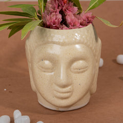 Beige Ceramic Buddha Planter