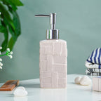 Beige Textured Ceramic Bathroom Set of 3