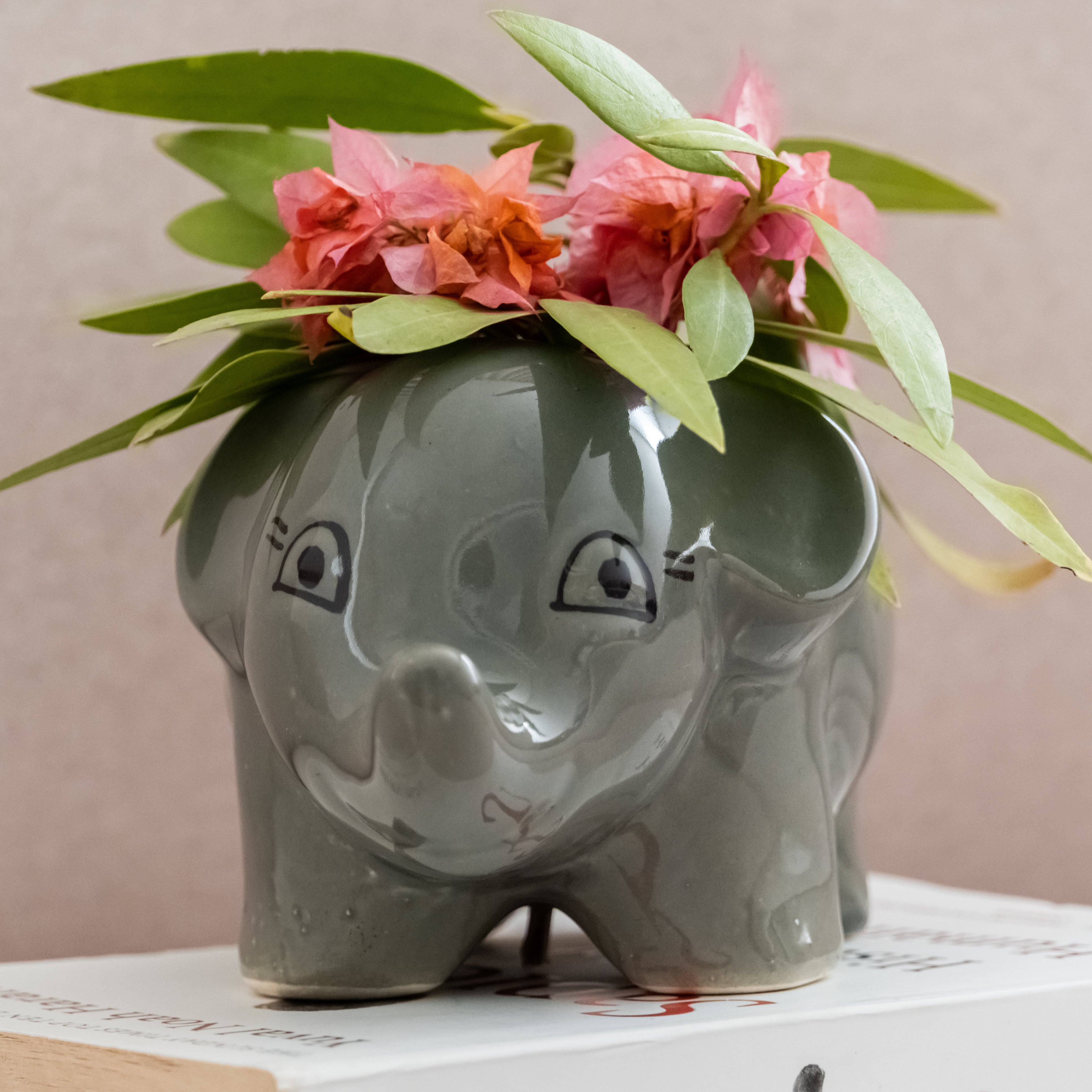 Grey Baby Elephant Planter