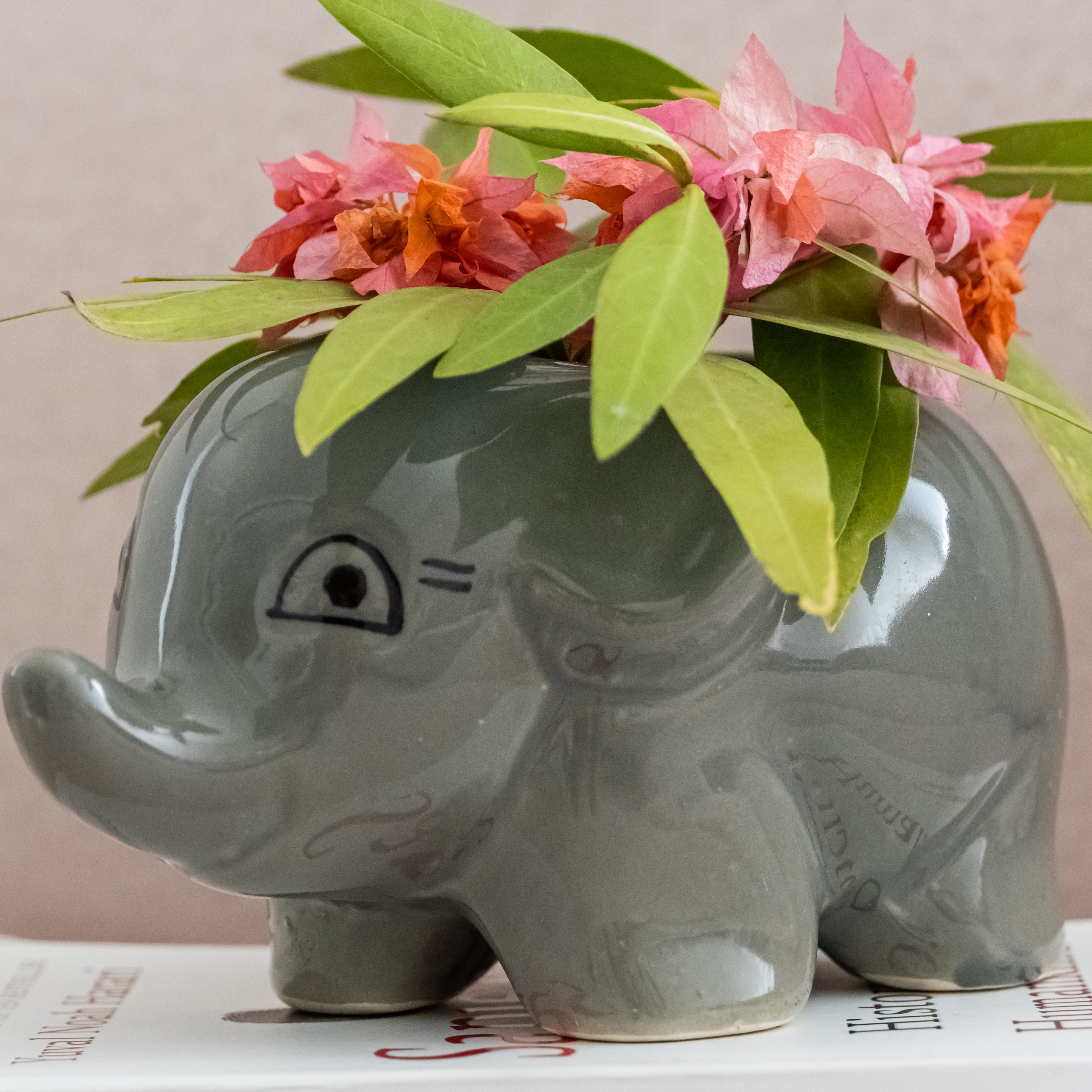 Grey Baby Elephant Planter