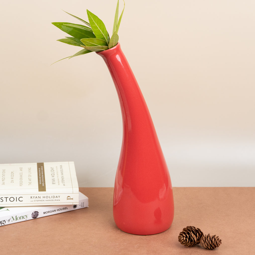 Greek Horn Ceramic Vase