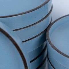 Solid Blue Ceramic Dinner Set (Set of 12)