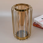 Golden Mesh Flower Vase
