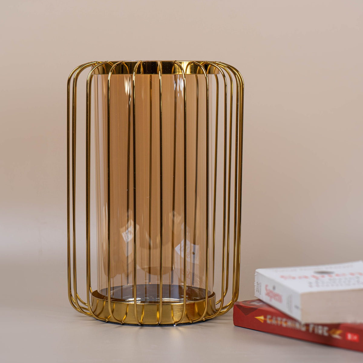 Golden Mesh Flower Vase