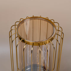 Golden Mesh Flower Vase