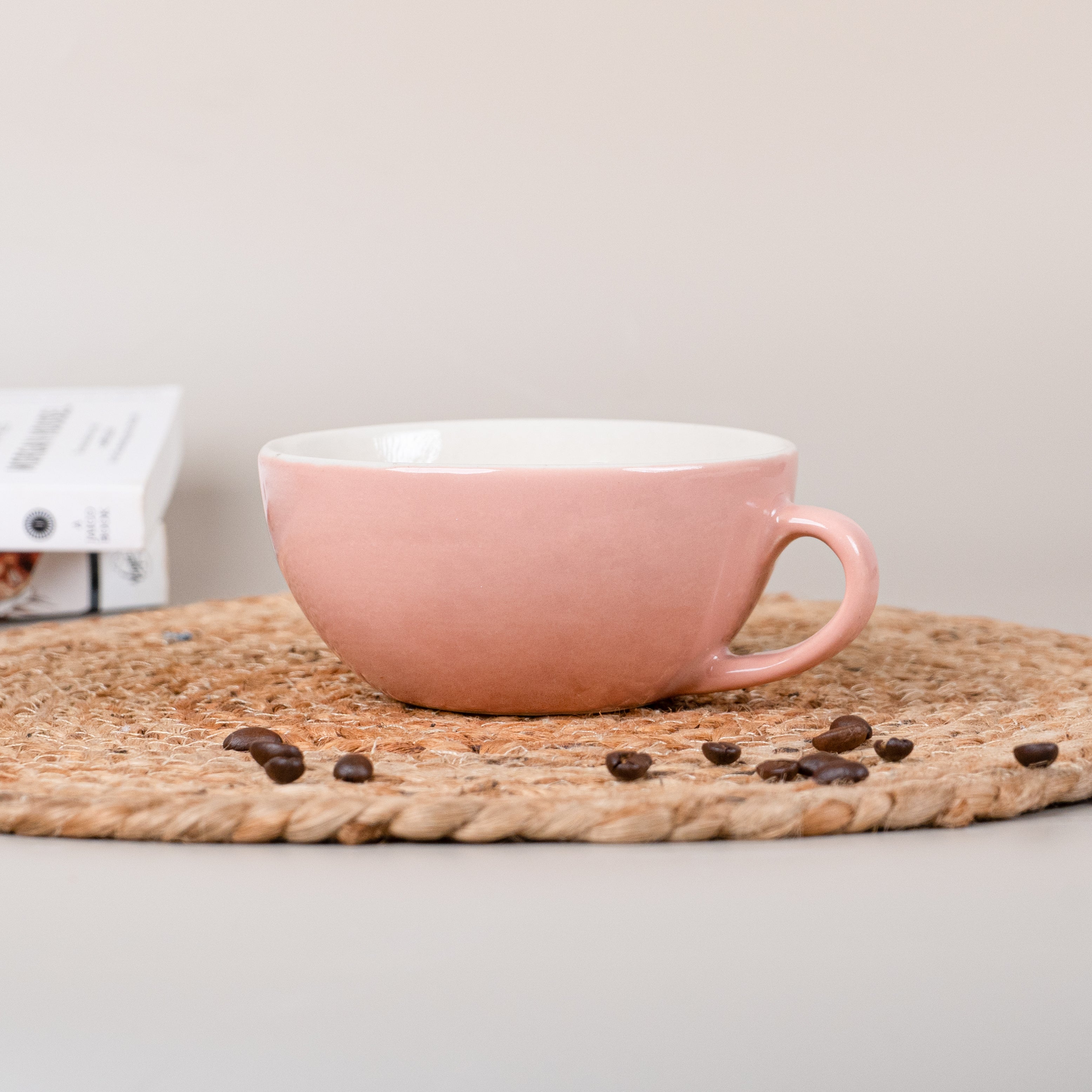 Pink Ceramic Latte Mug Secondary image