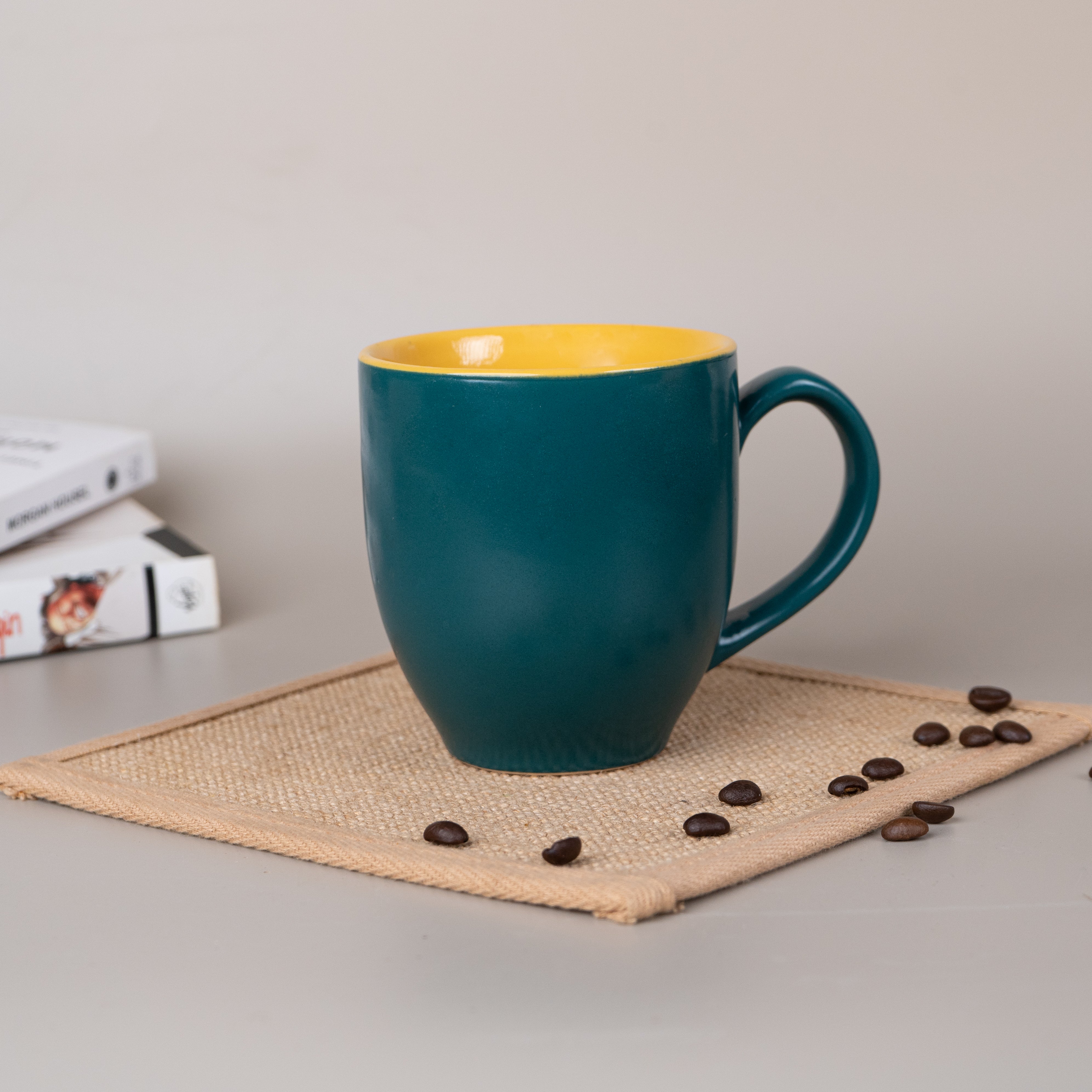 Green-Yellow Ceramic Coffee Mug