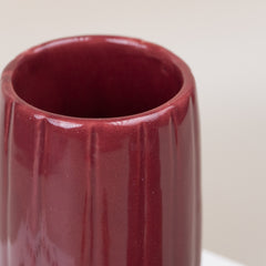 Red Ceramic Lassi Glasses | Set of 2