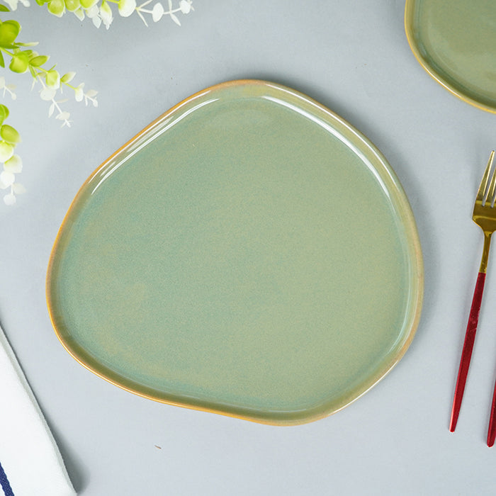 Sage Green with Organic Rim Detailing Dinner Set of 2 pcs