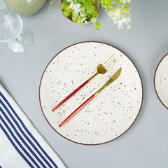 Cream Speckled Stoneware Dinner Set of 18