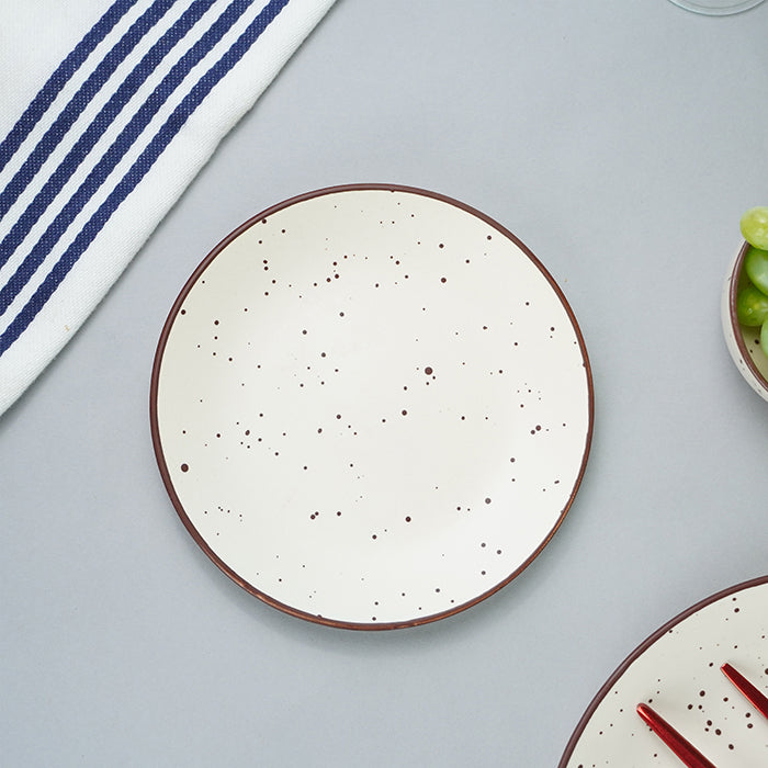 Cream Speckled Stoneware Dinner Set of 18