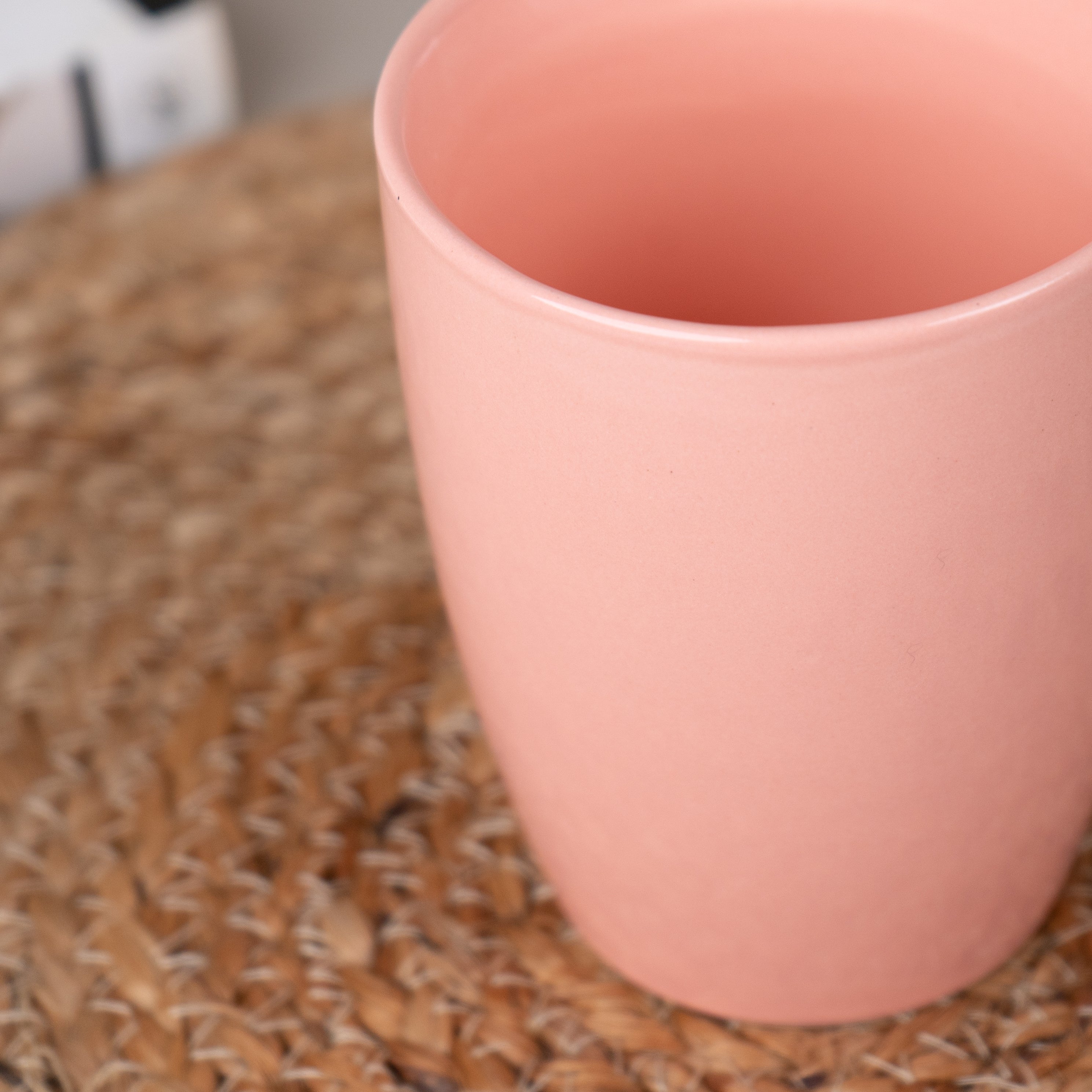 Solid Pink Ceramic Coffee Mug | Set of 2