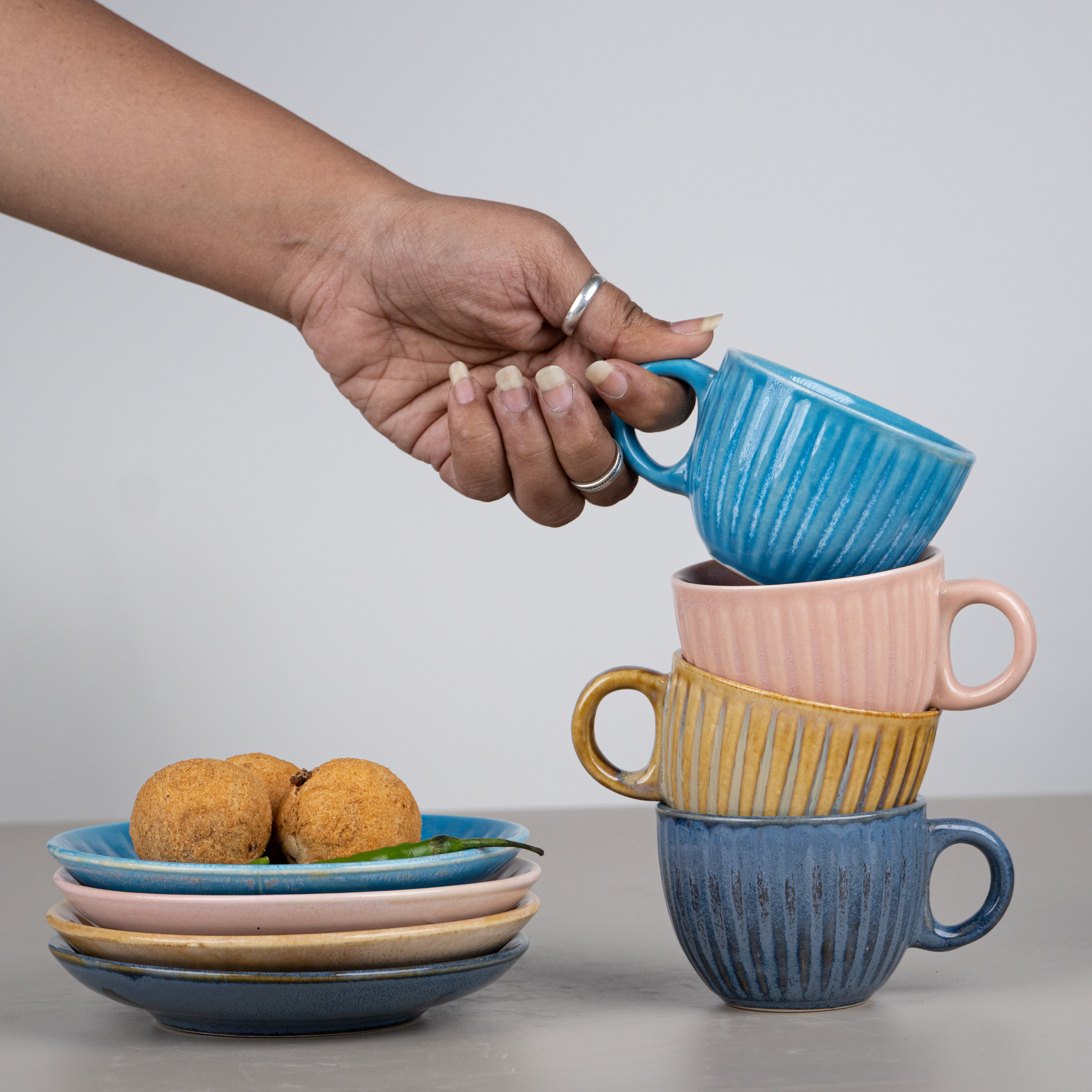 Blue Skies Tea Cup and Saucer | Light Blue