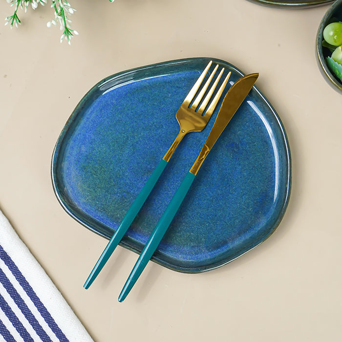 Midnight Blue Ceramic Dinnerware - Set of 3 Pcs