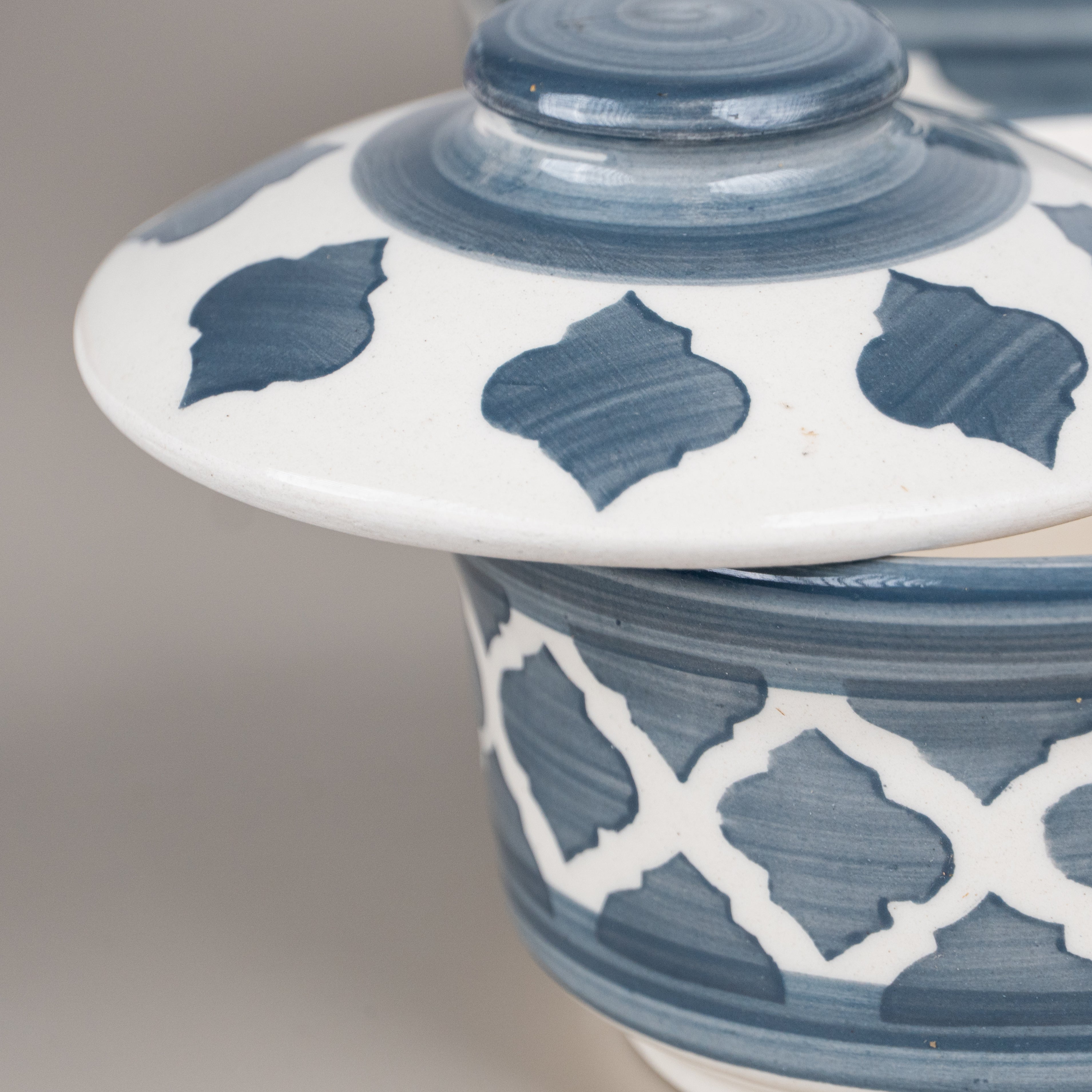 Hand Painted Ceramic Casserole | Set of 3