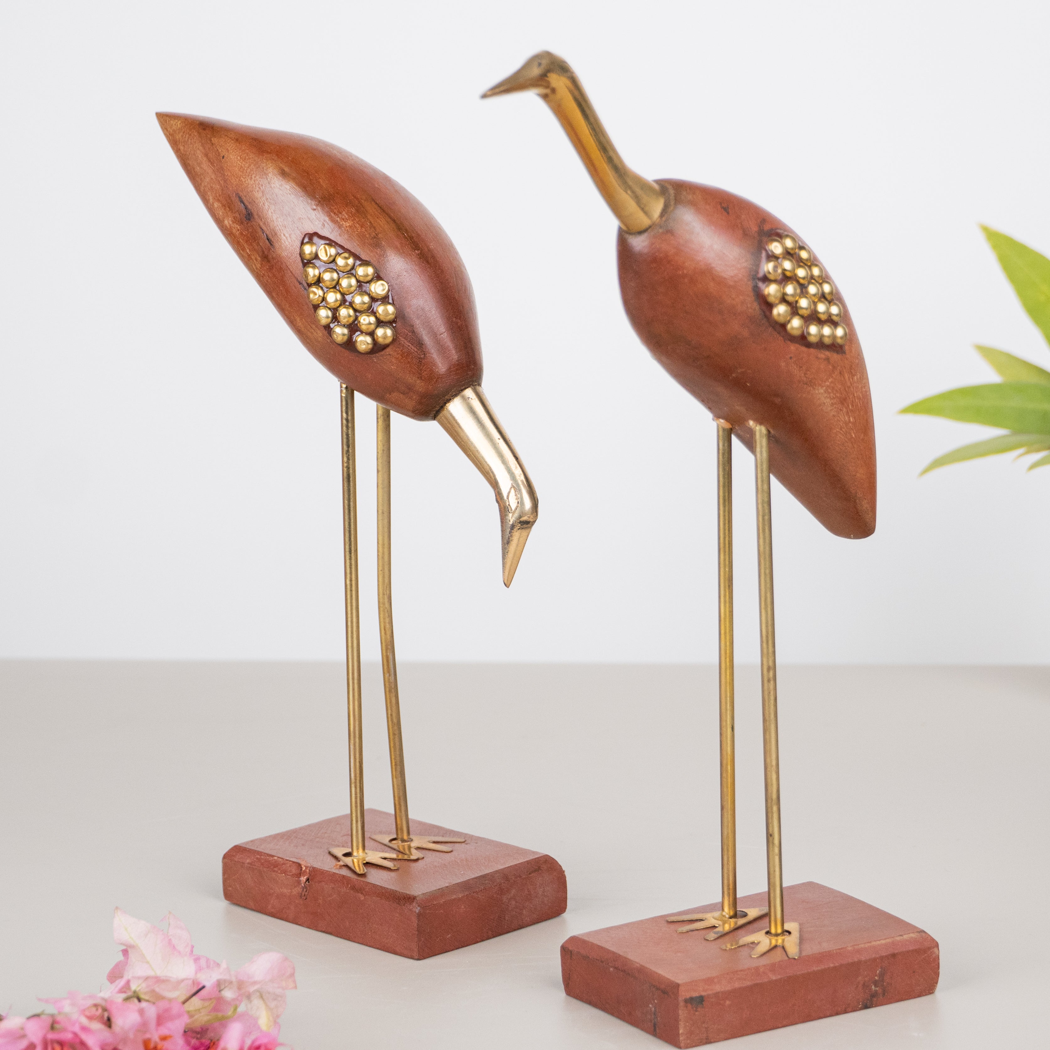 Wooden Bagula Bird Pair