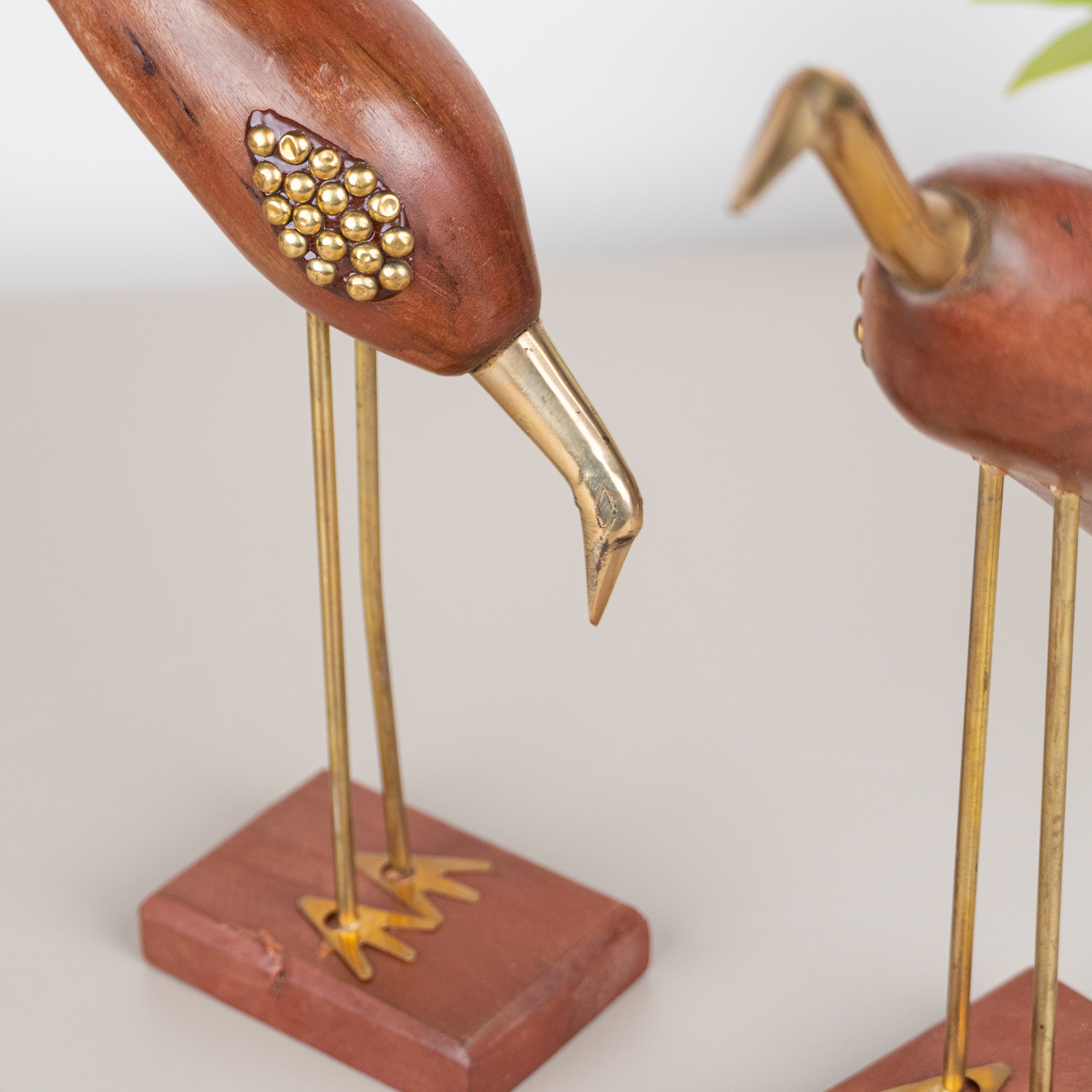 Wooden Bagula Bird Pair