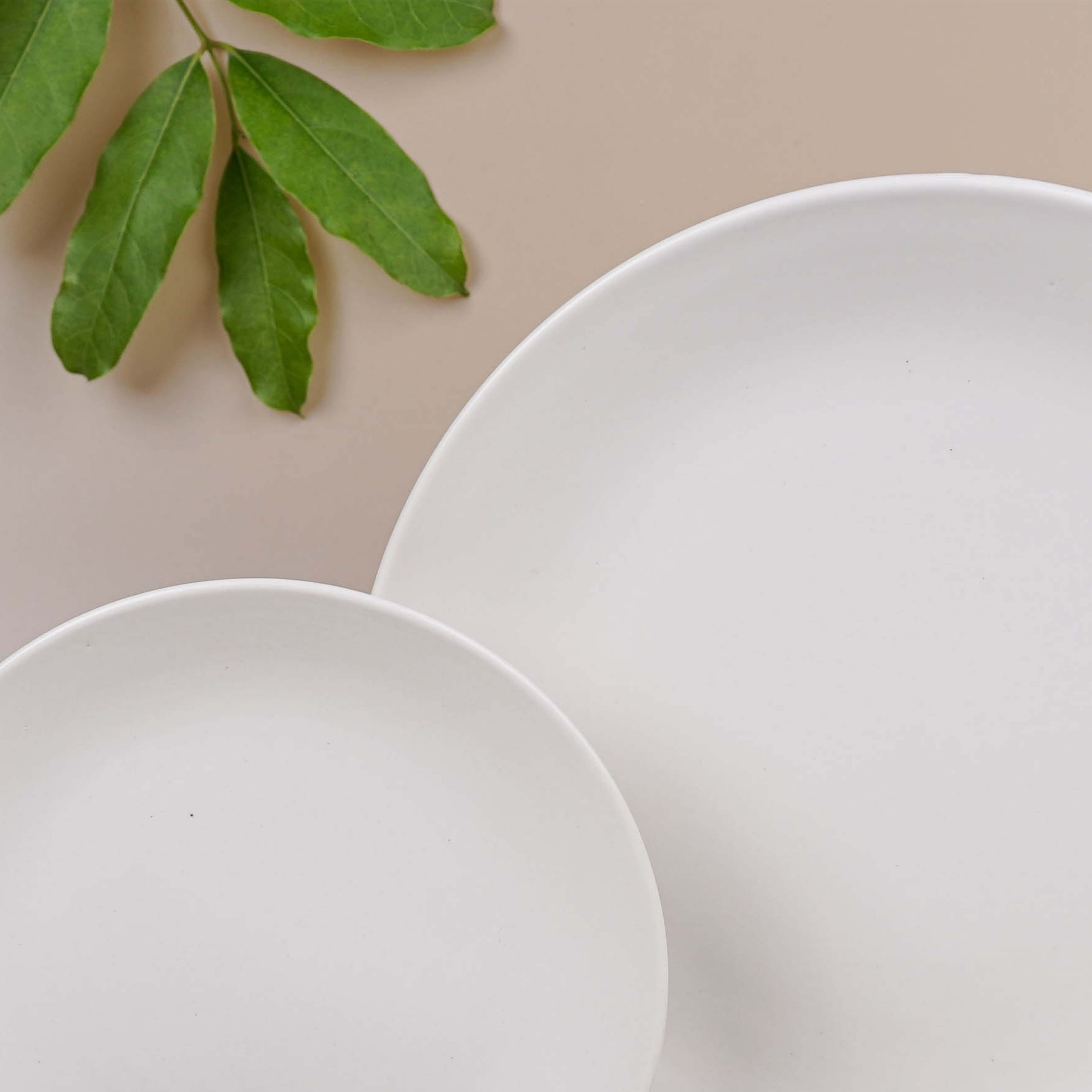 Classic White Ceramic Dinner Set (Set of 12)