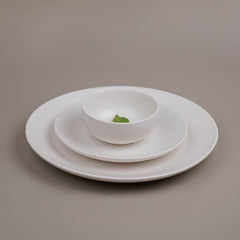 Classic White Ceramic Dinner Set (Set of 12)