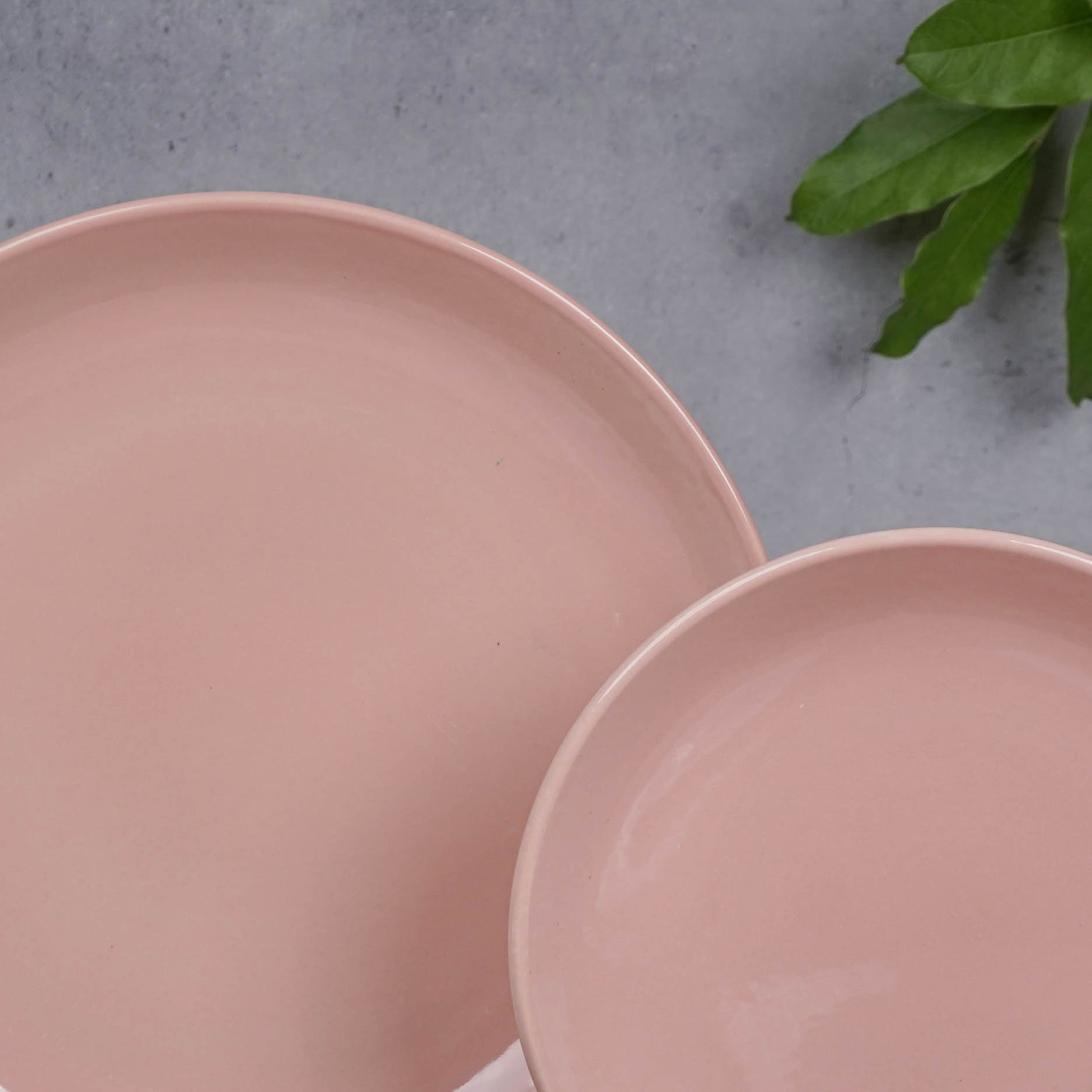 Pink Ceramic Dinner Set (Set of 12)