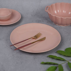 Pink Ceramic Dinner Set (Set of 19)