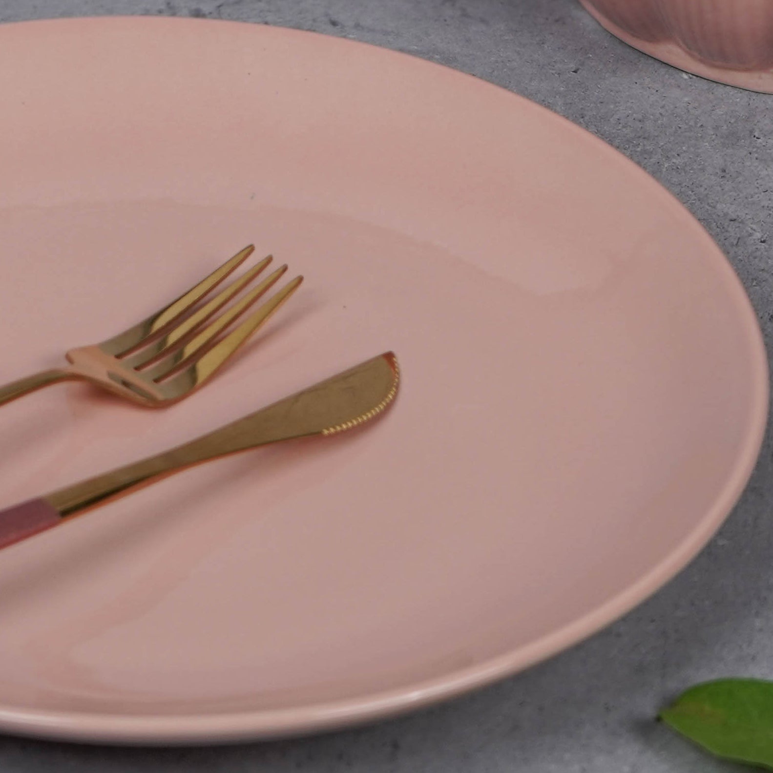 Pink Ceramic Dinner Set (Set of 12)