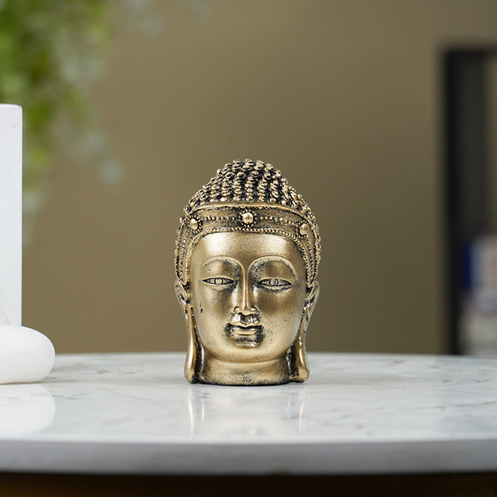 Mini Golden Buddha Head Statue