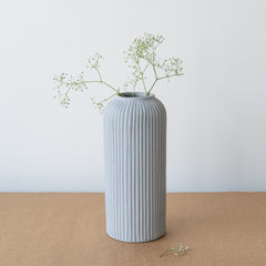 Grey Ceramic Long Flower Vase