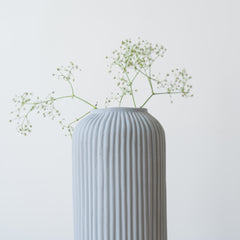 Grey Ceramic Long Flower Vase