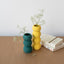 Set of Yellow and Green Ceramic Aesthetic Stacked Vase