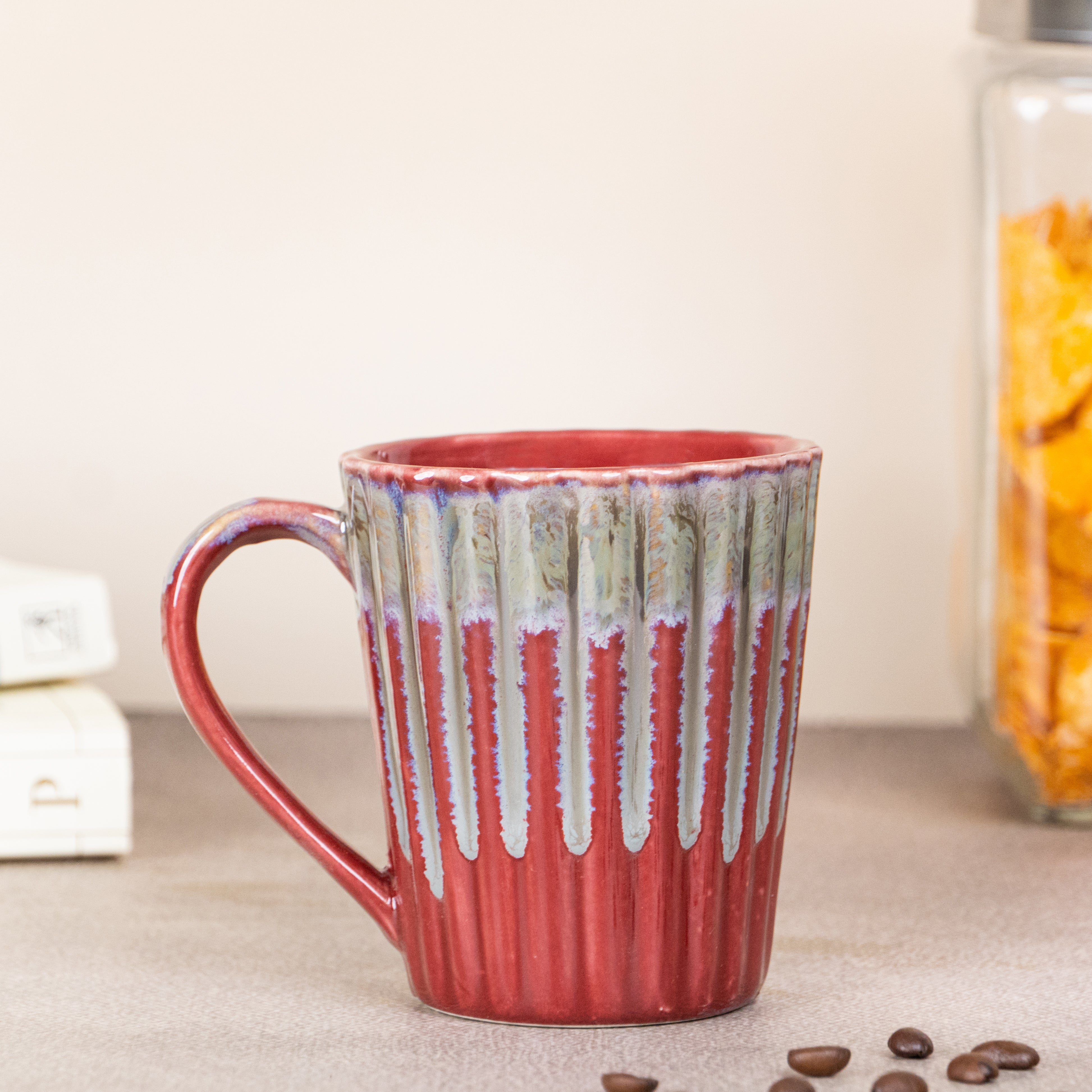 Chai pe Charcha Red Stoneware Mug