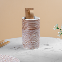 Rustic Ceramic Bathroom Accessory Set