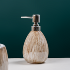 Brown Streaked Glass Bathroom Set of 4
