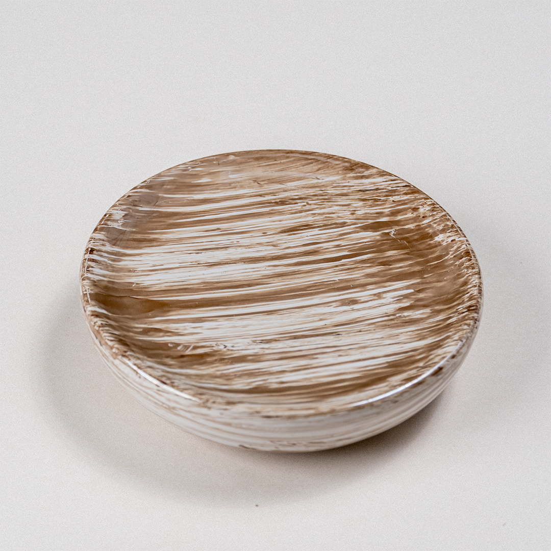 Brown Streaked Glass Bathroom Set of 4