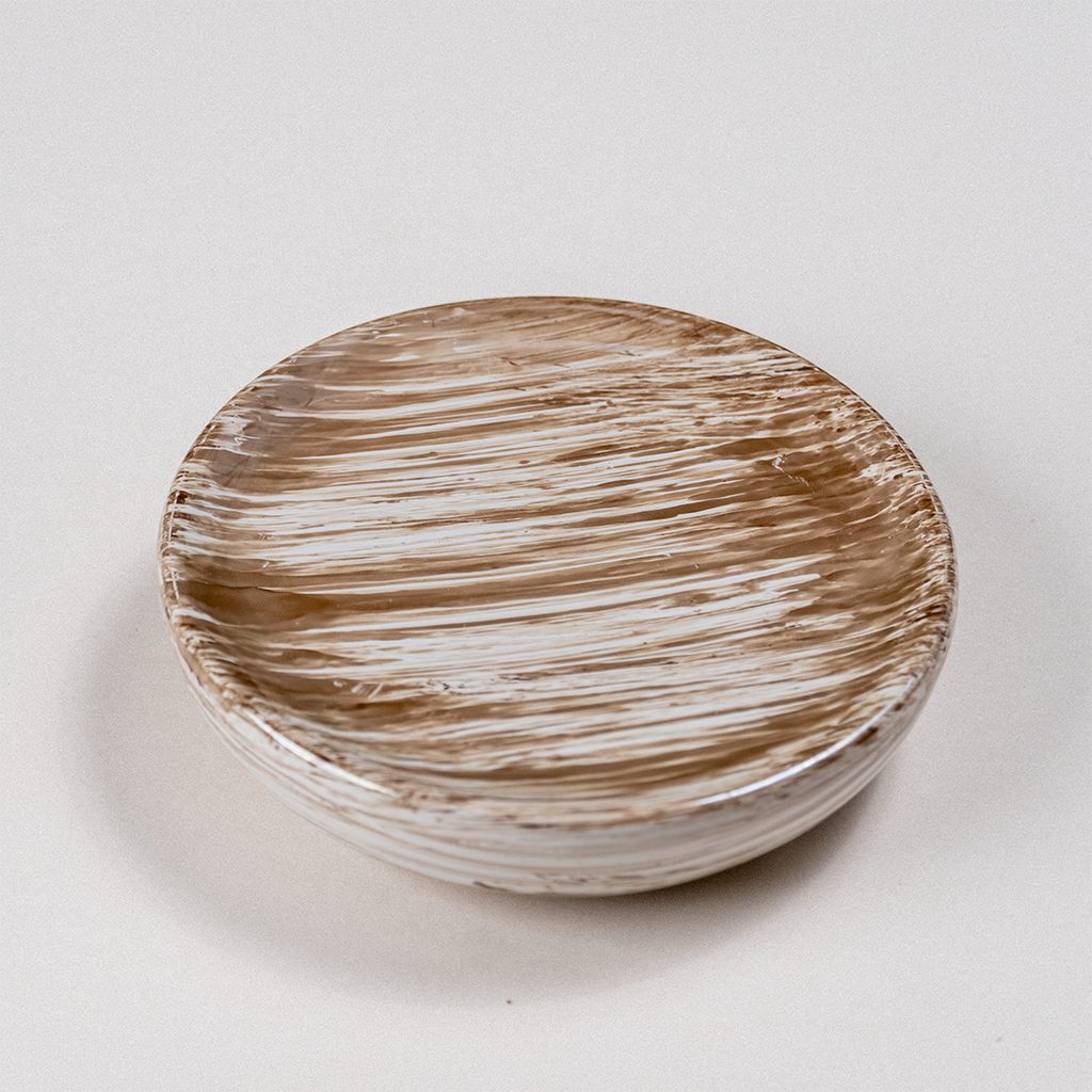 Brown Streaked Glass Bathroom Set of 4