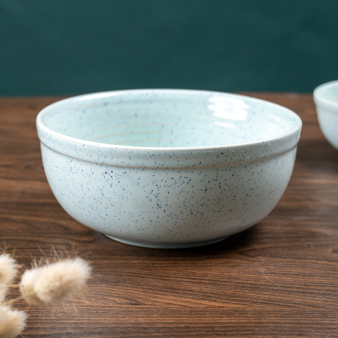 Sky Blue Speckled Ceramic Dinnerware Set - Set of 20