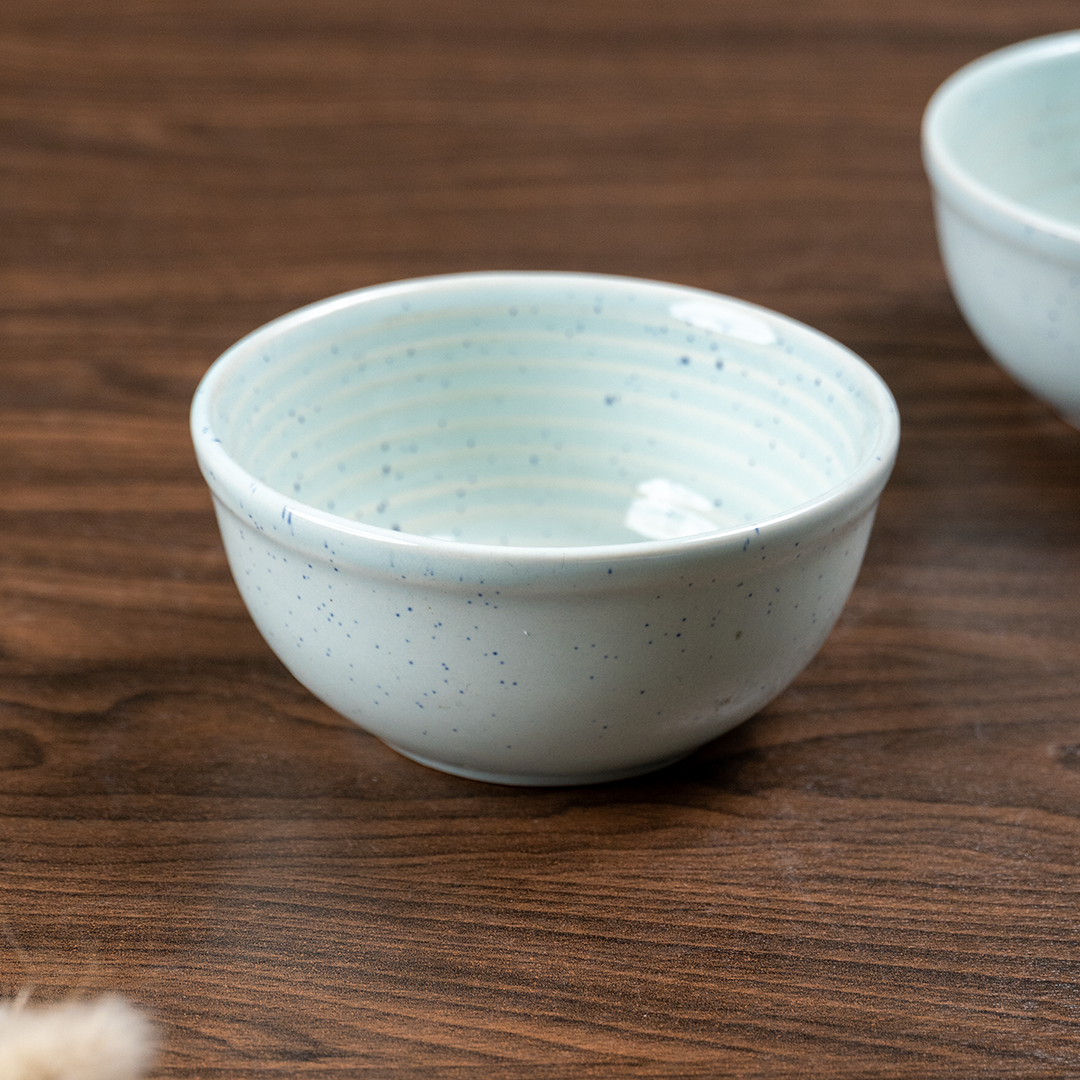 Sky Blue Speckled Ceramic Dinnerware Set - Set of 20