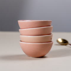 Soft Pink Ceramic Dipping Bowls