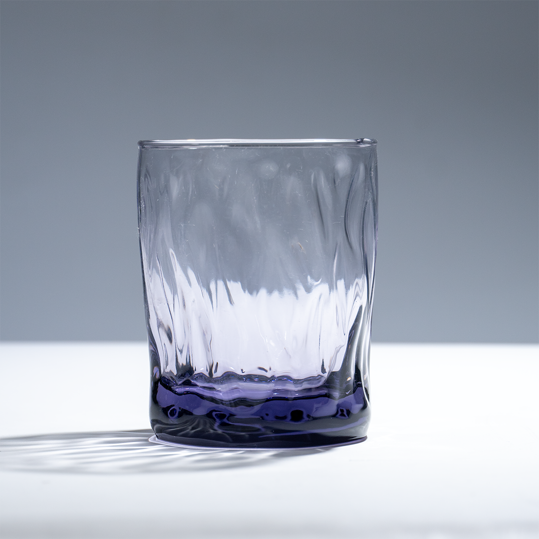 Amethyst Purple Wavy Textured Drinking - Set of 6