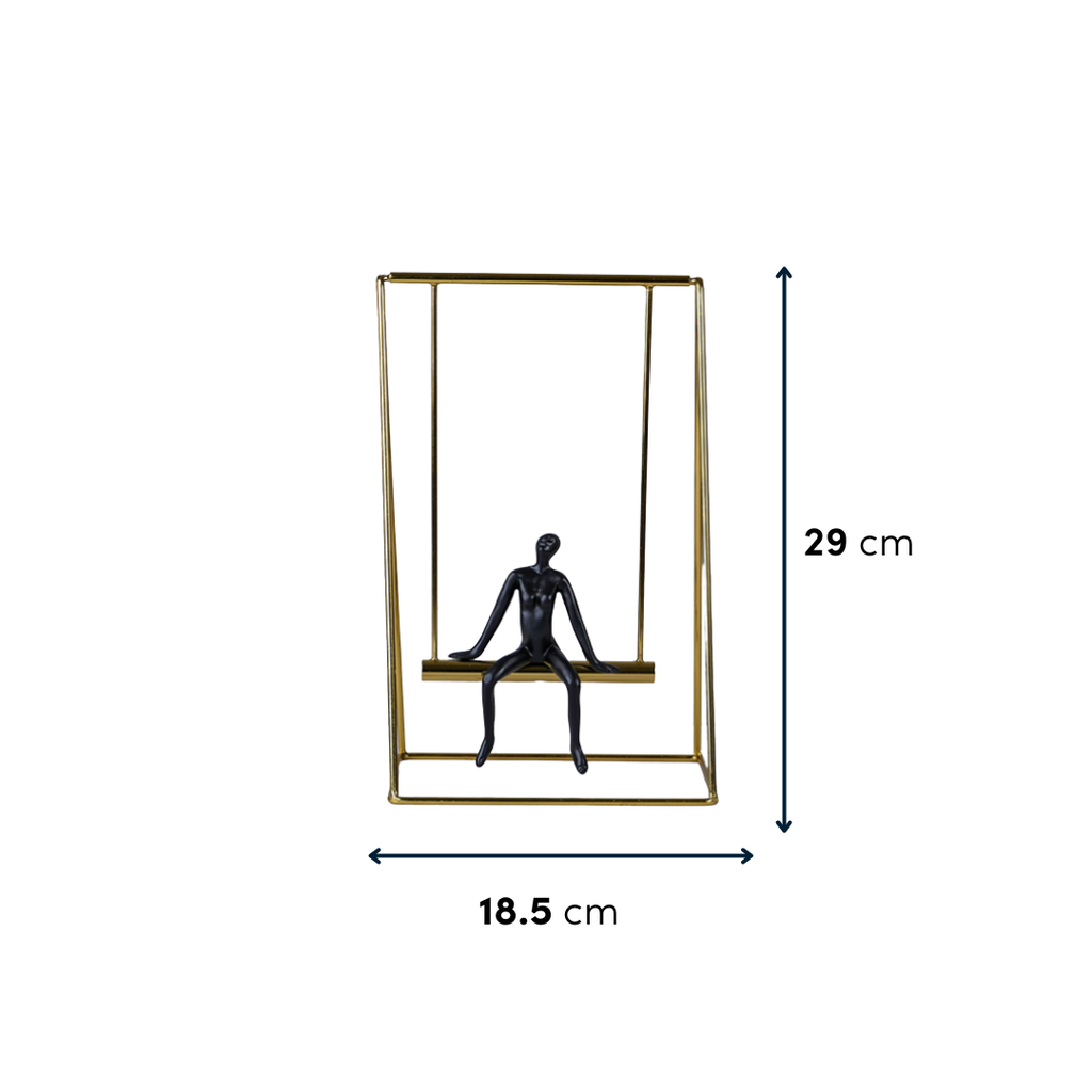 Black Figure on Gold Swing