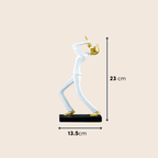White and Gold Musician Sculpture