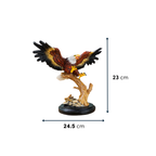 Bald Eagle Figurine on Wooden Perch