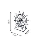 Black Metal Ferris Wheel Decorative Accent