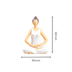 Yoga Figurine in White with Neutral Accents