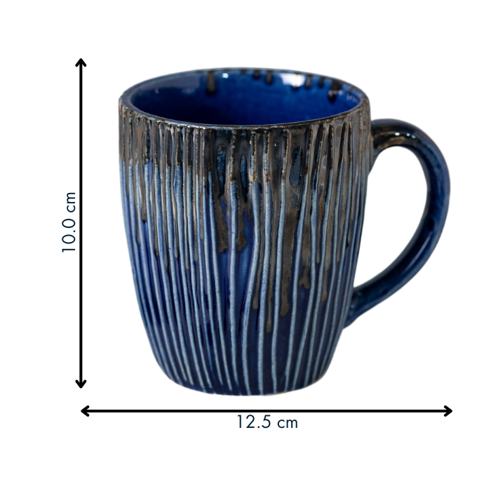 Striking Lines Blue Mug