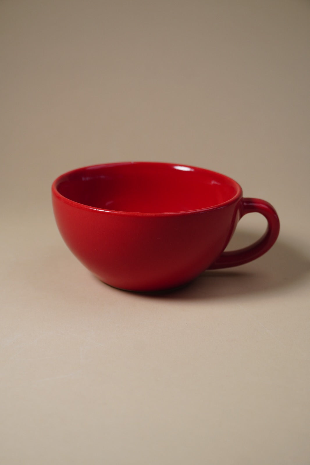 Classic Red Glossy Cappuccino Cup