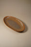 Ribbed Amber Oval Serving Platter