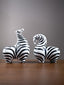Black & White Zebra Sculpture Set